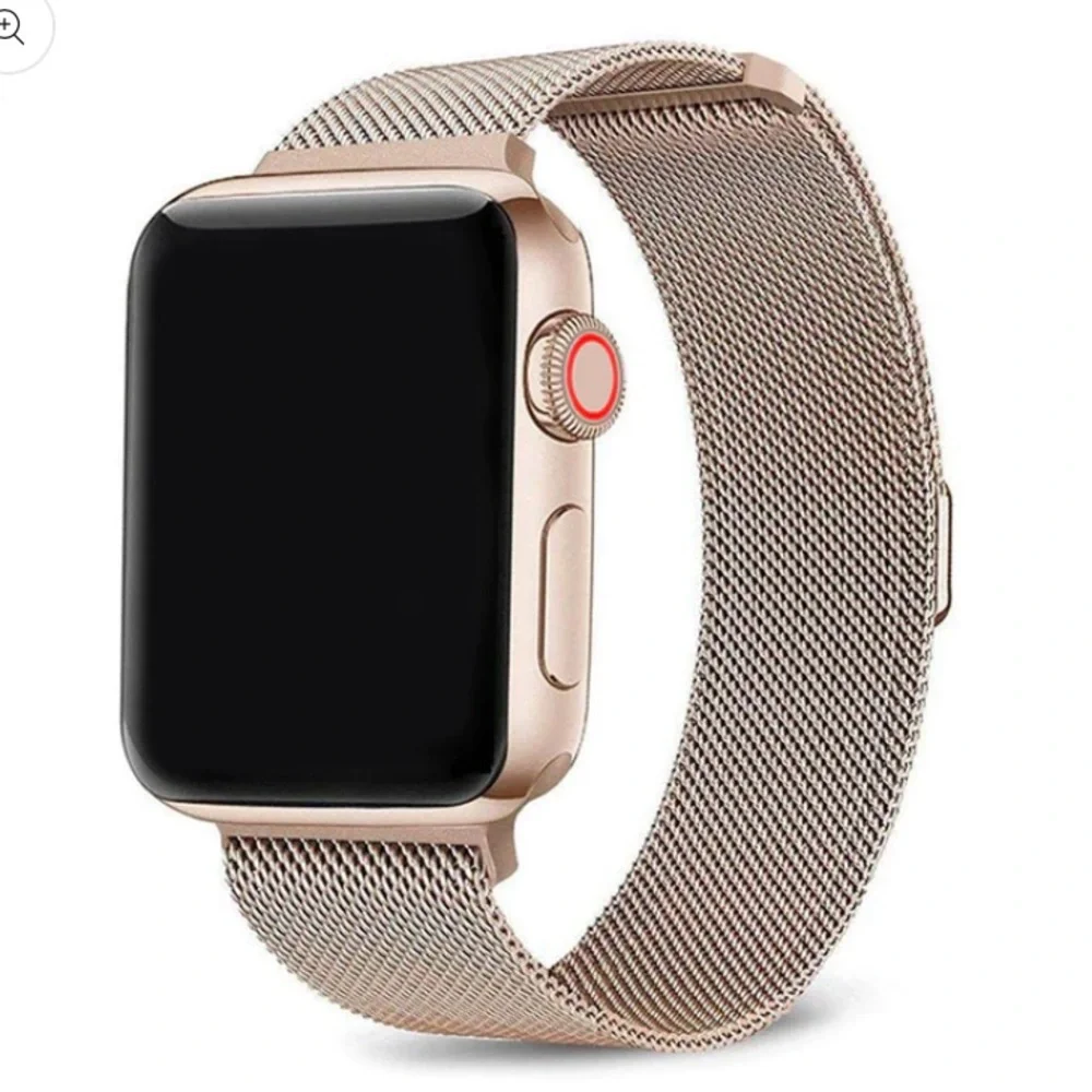 Posh Tech Stainless Steel Mesh Replacement Band for Apple Watch - Rose Gold